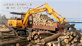 山東寶鼎小型挖掘機廠家輪式抓木機產品