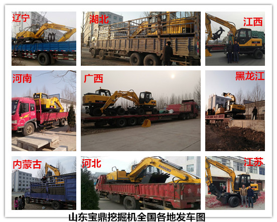 山東寶鼎小型挖掘機發(fā)車圖